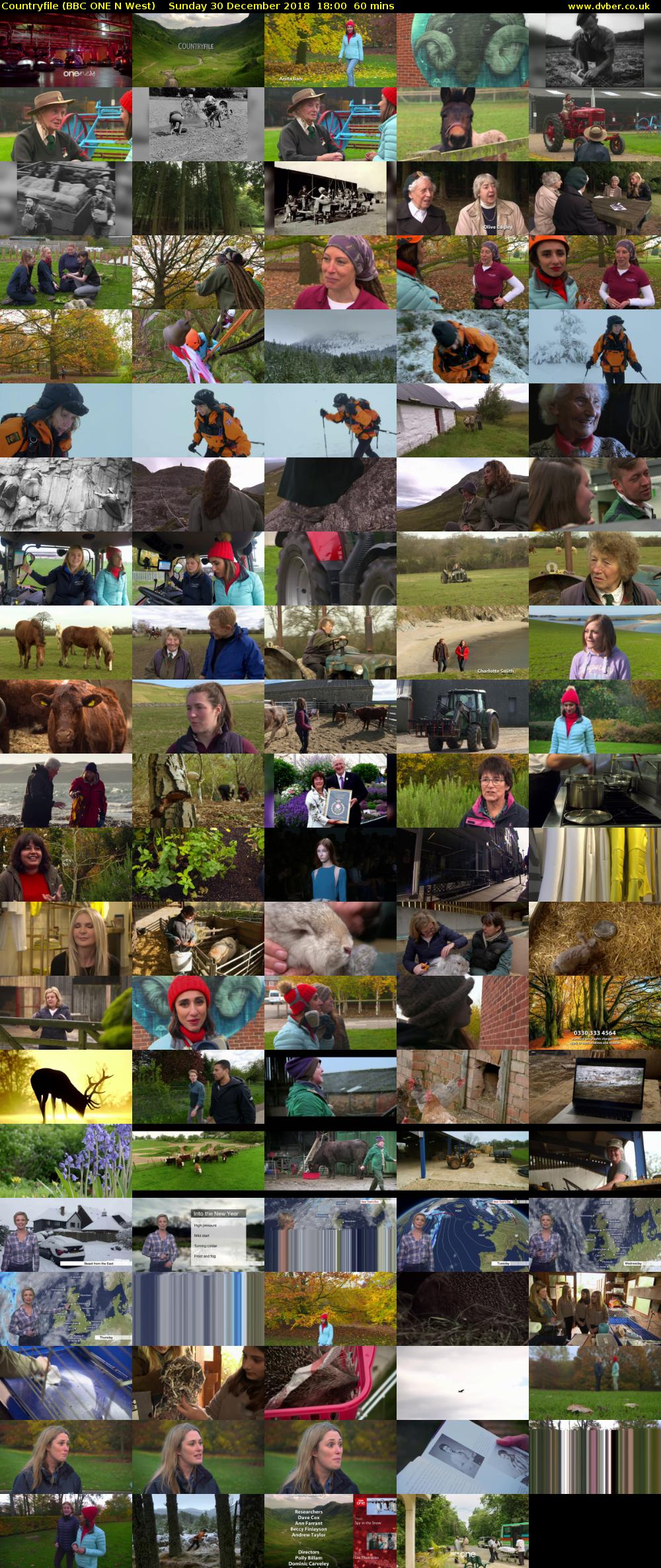 Countryfile (BBC ONE N West) Sunday 30 December 2018 18:00 - 19:00