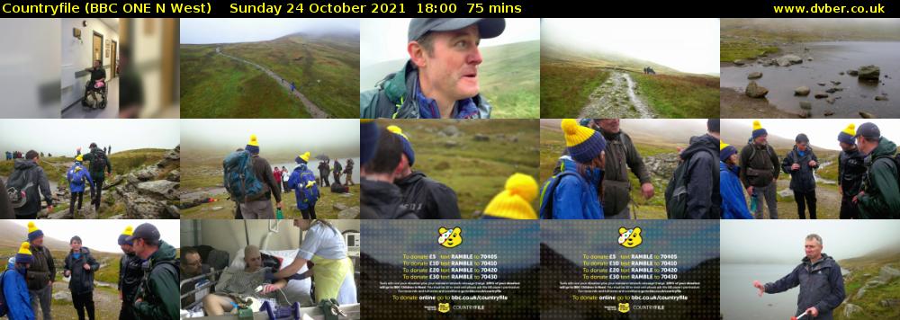 Countryfile (BBC ONE N West) Sunday 24 October 2021 18:00 - 19:15