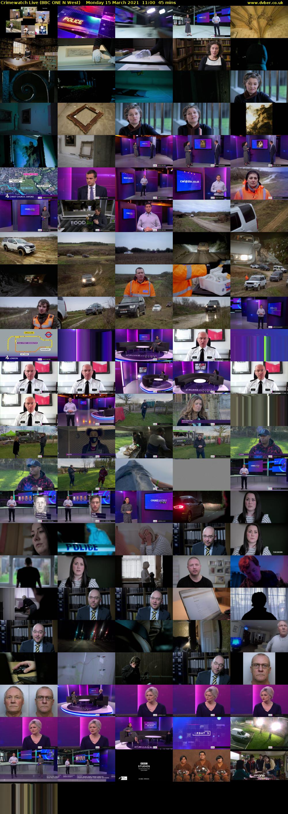 Crimewatch Live (BBC ONE N West) Monday 15 March 2021 11:00 - 11:45