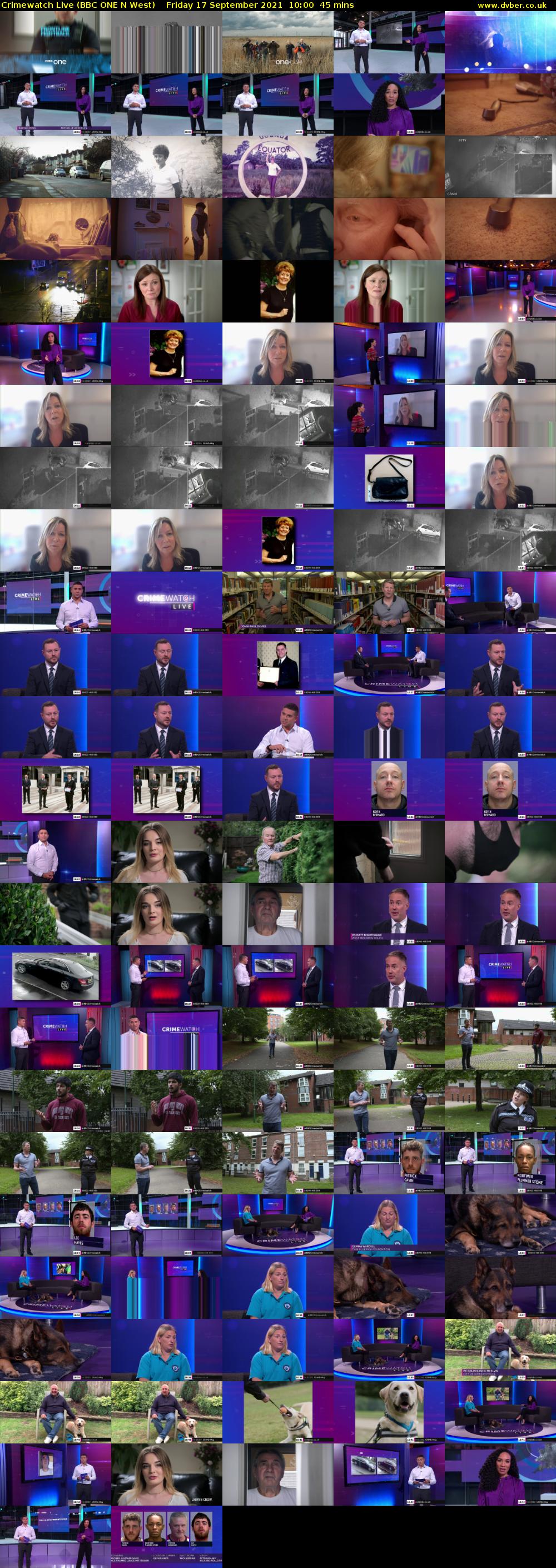 Crimewatch Live (BBC ONE N West) Friday 17 September 2021 10:00 - 10:45