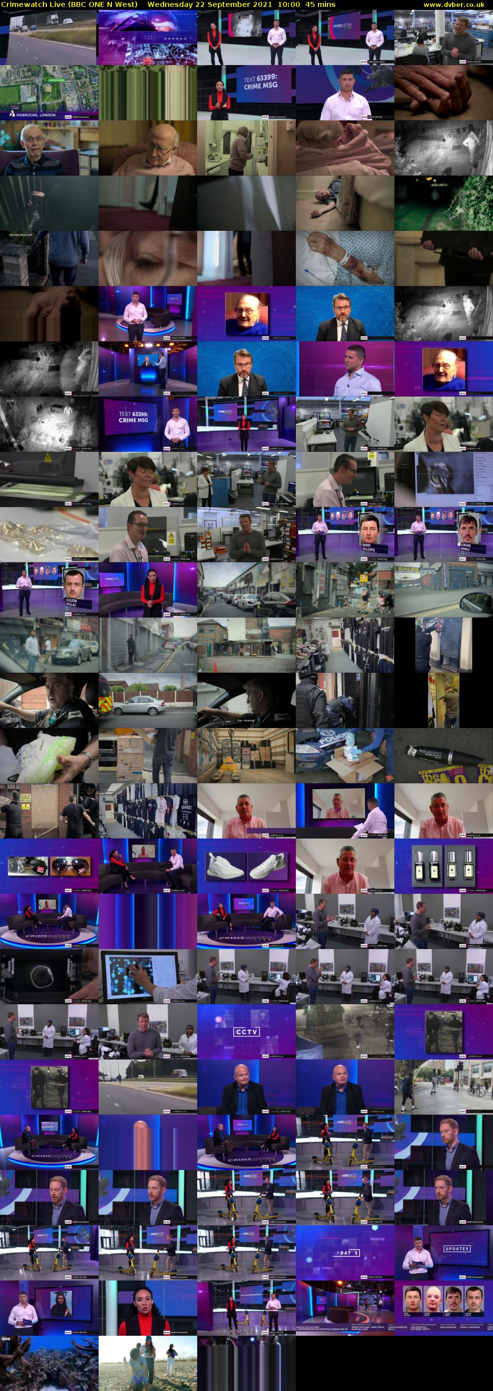 Crimewatch Live (BBC ONE N West) Wednesday 22 September 2021 10:00 - 10:45