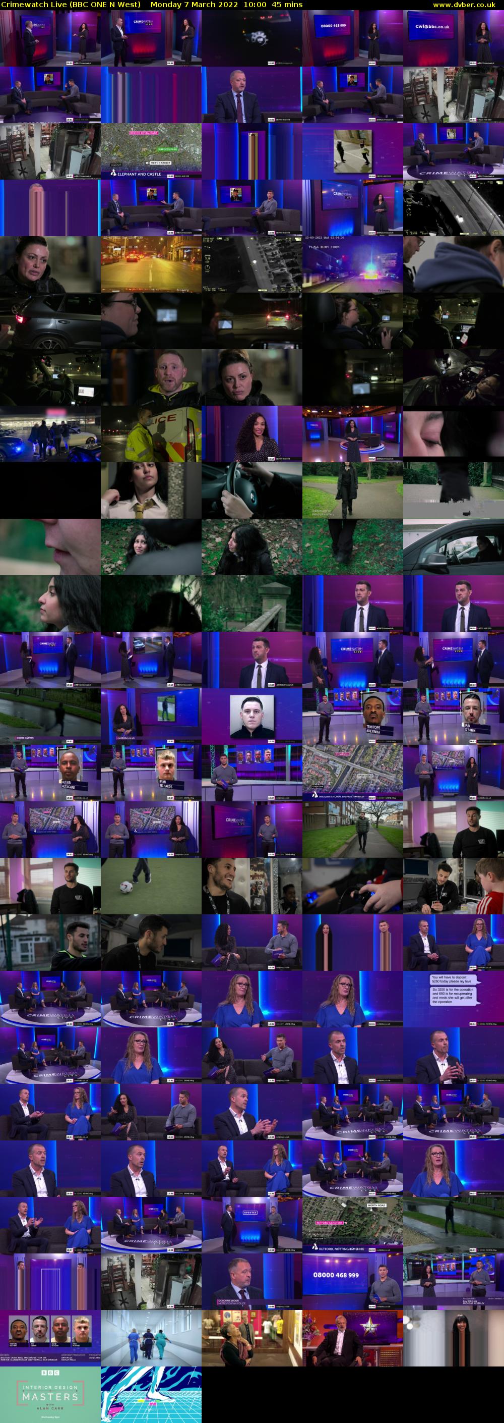Crimewatch Live (BBC ONE N West) Monday 7 March 2022 10:00 - 10:45
