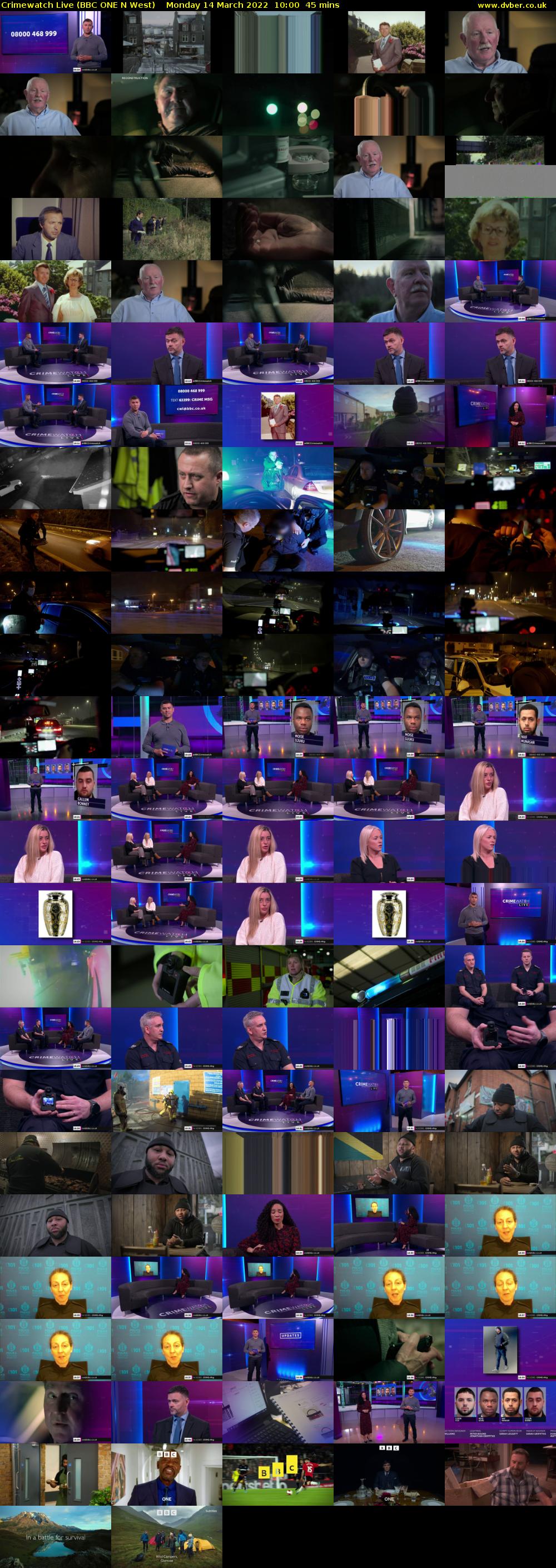 Crimewatch Live (BBC ONE N West) Monday 14 March 2022 10:00 - 10:45