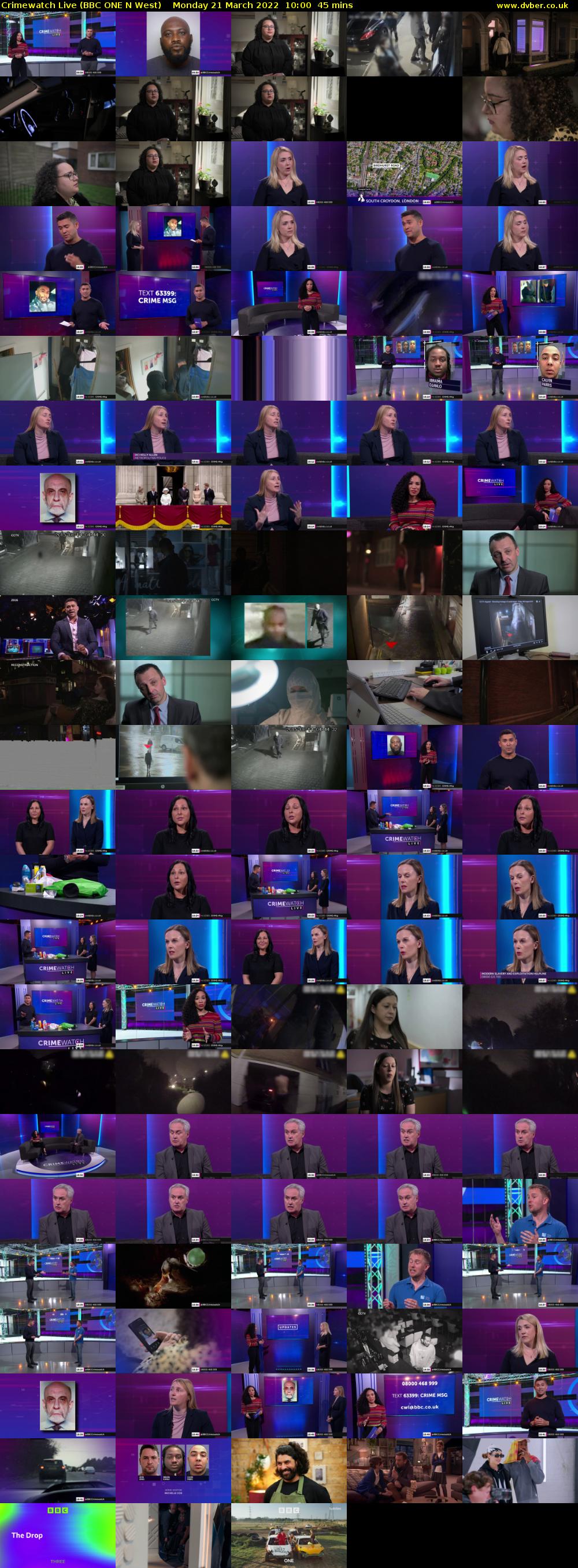 Crimewatch Live (BBC ONE N West) Monday 21 March 2022 10:00 - 10:45