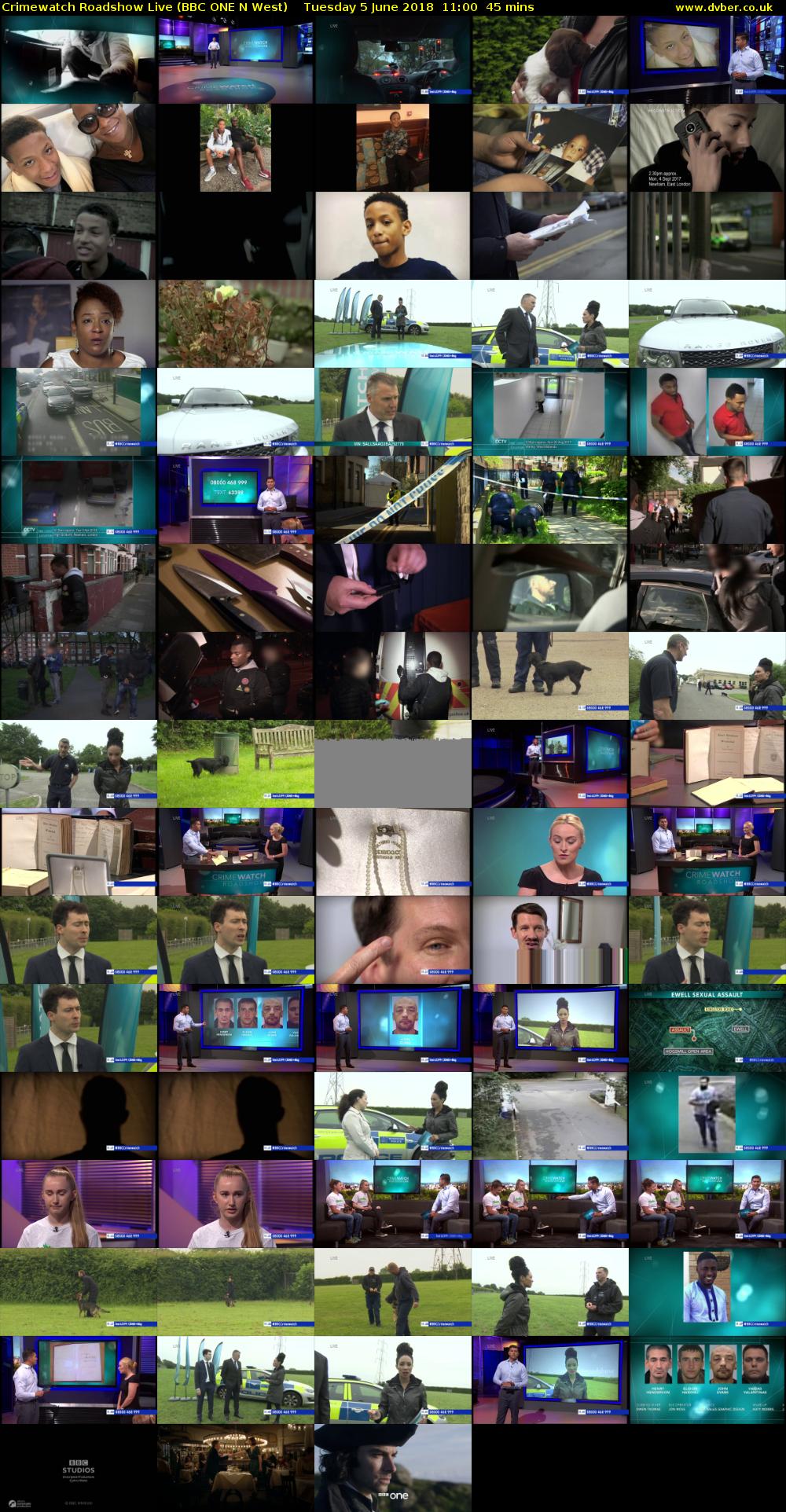 Crimewatch Roadshow Live (BBC ONE N West) Tuesday 5 June 2018 11:00 - 11:45