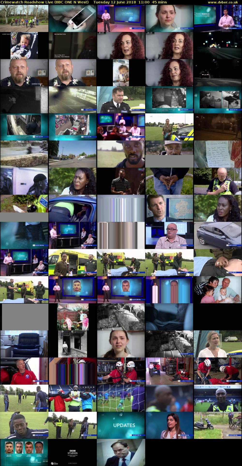 Crimewatch Roadshow Live (BBC ONE N West) Tuesday 12 June 2018 11:00 - 11:45