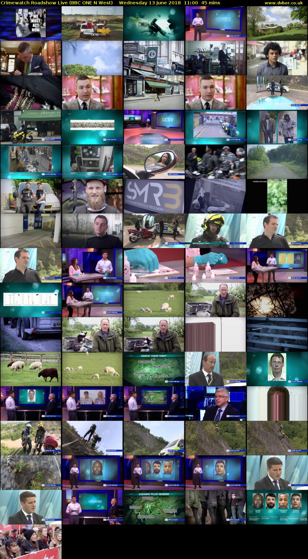 Crimewatch Roadshow Live (BBC ONE N West) Wednesday 13 June 2018 11:00 - 11:45