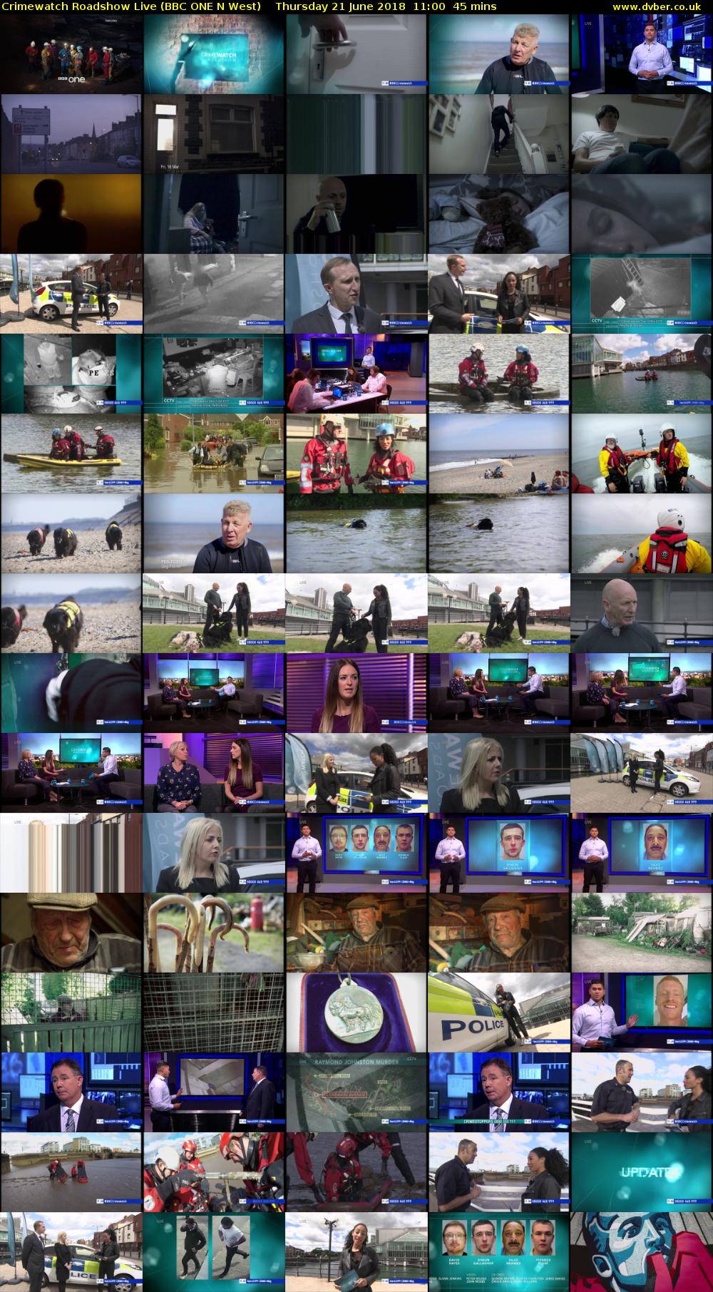 Crimewatch Roadshow Live (BBC ONE N West) Thursday 21 June 2018 11:00 - 11:45