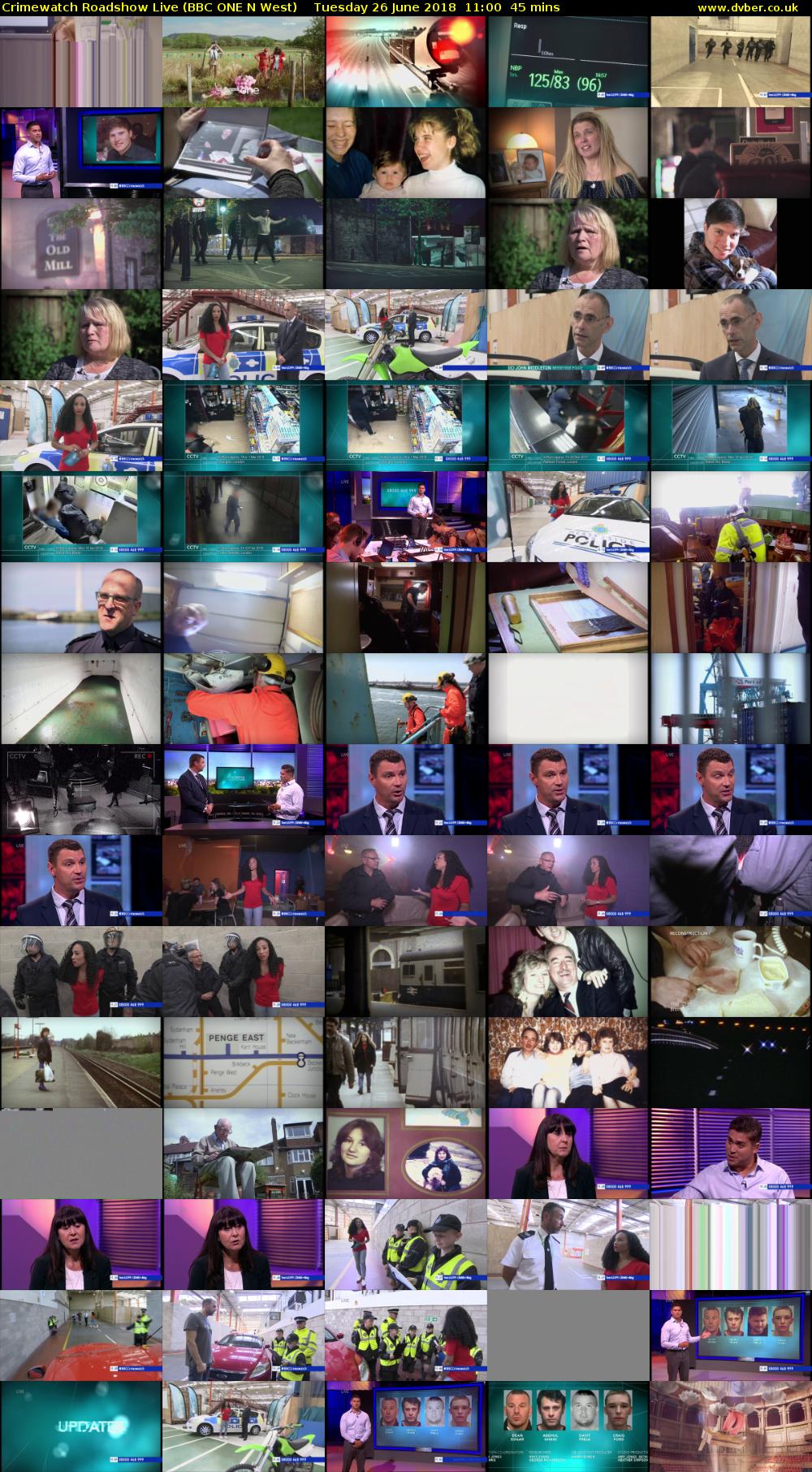 Crimewatch Roadshow Live (BBC ONE N West) Tuesday 26 June 2018 11:00 - 11:45