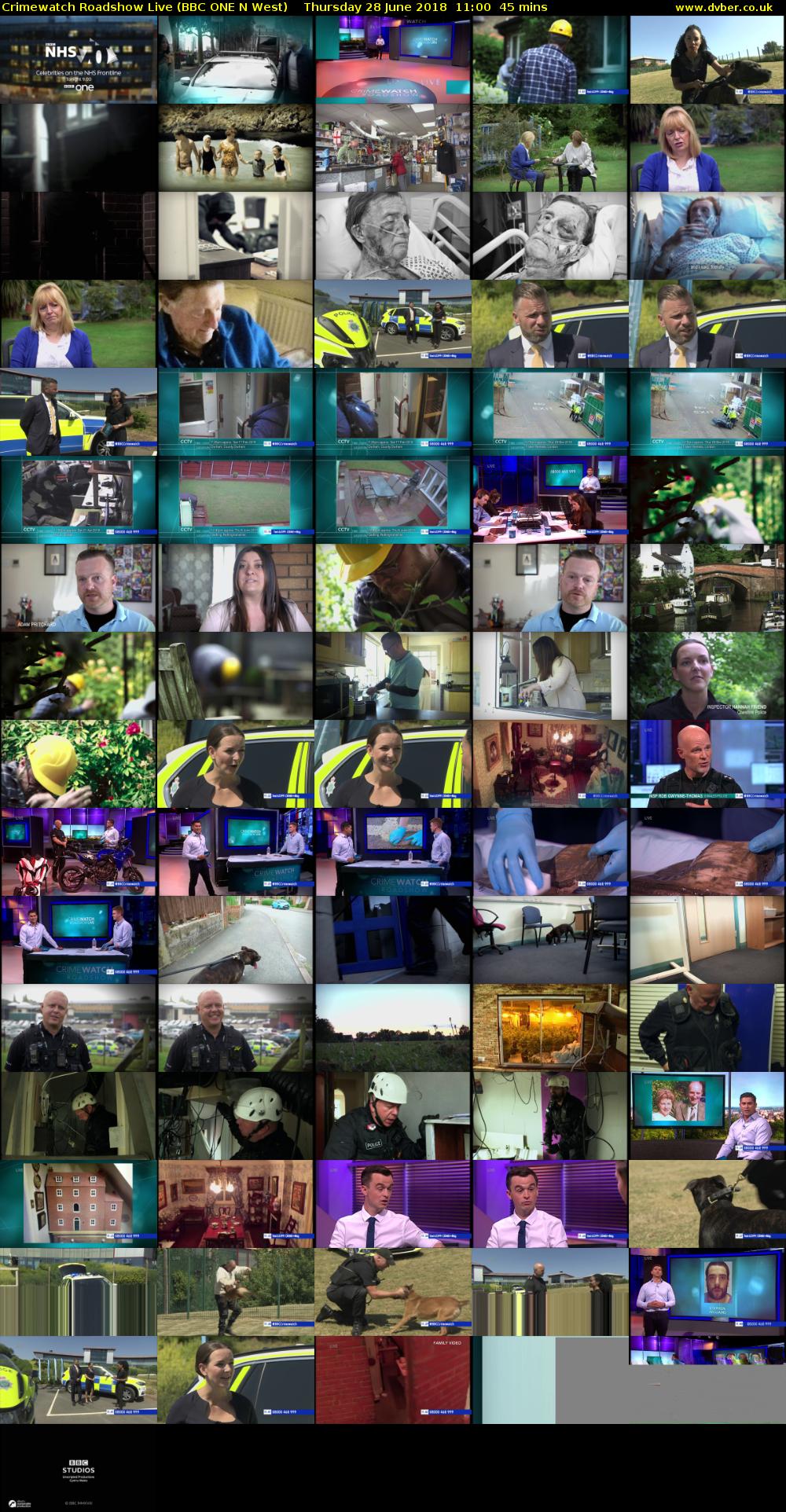Crimewatch Roadshow Live (BBC ONE N West) Thursday 28 June 2018 11:00 - 11:45