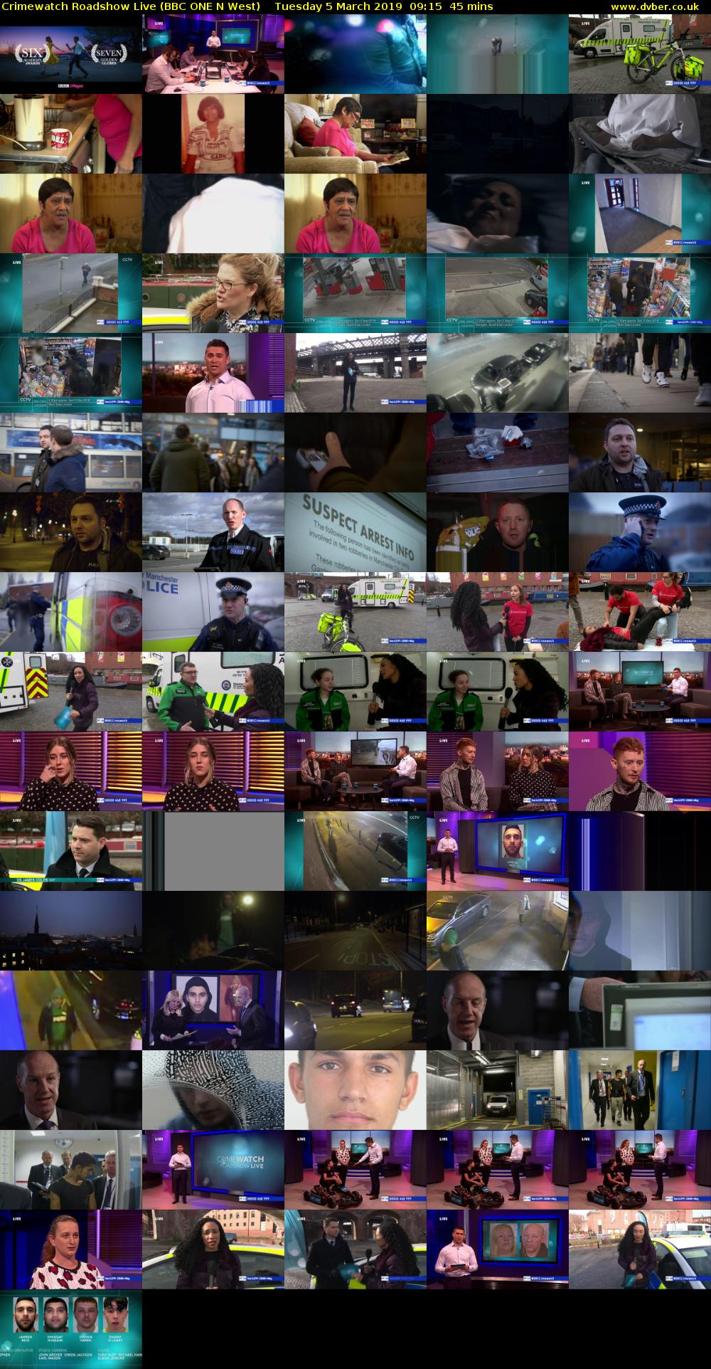Crimewatch Roadshow Live (BBC ONE N West) Tuesday 5 March 2019 09:15 - 10:00