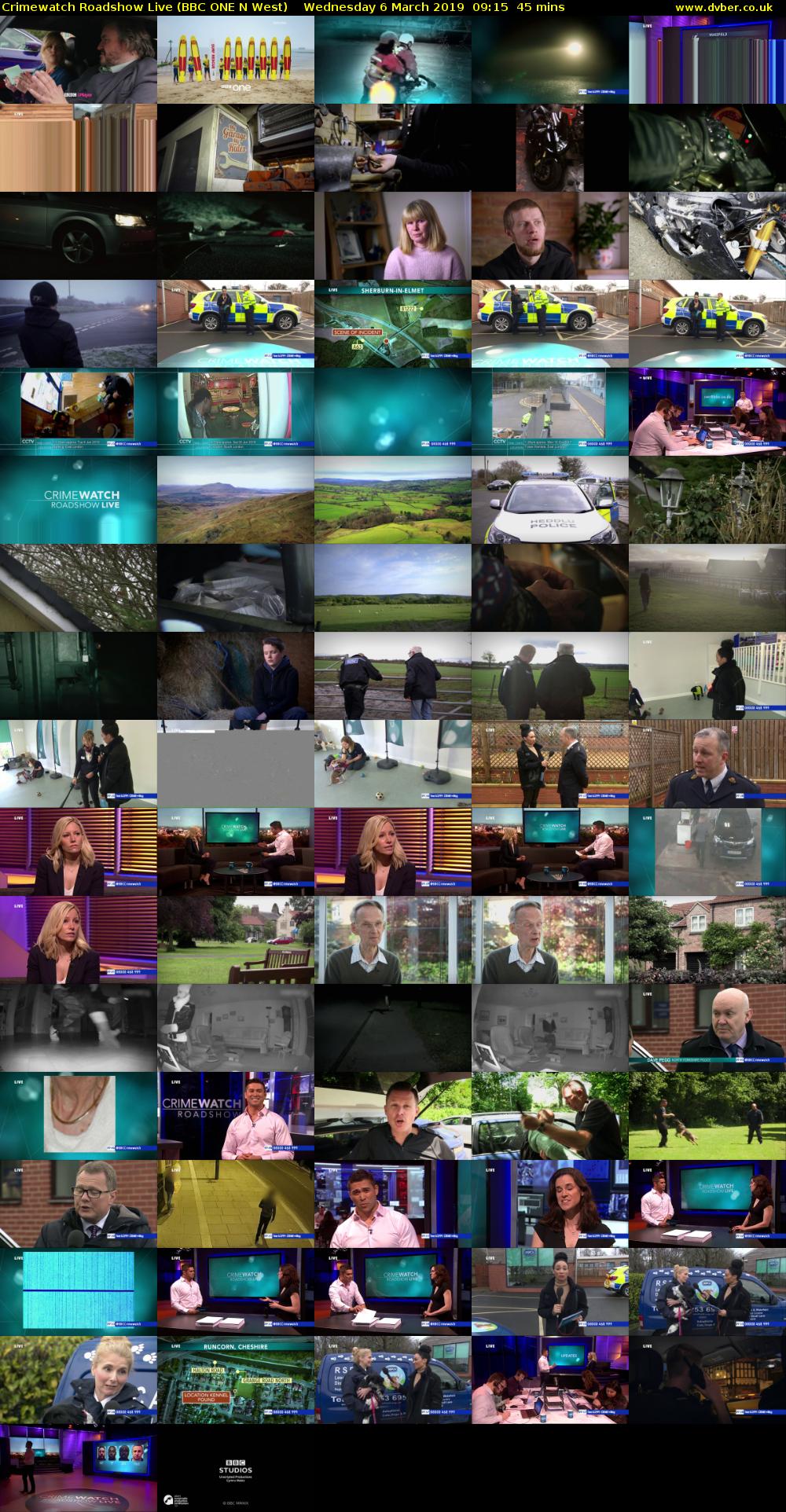 Crimewatch Roadshow Live (BBC ONE N West) Wednesday 6 March 2019 09:15 - 10:00
