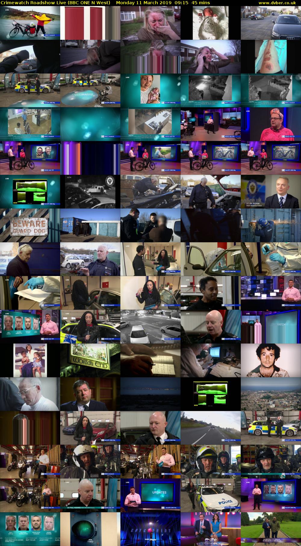 Crimewatch Roadshow Live (BBC ONE N West) Monday 11 March 2019 09:15 - 10:00