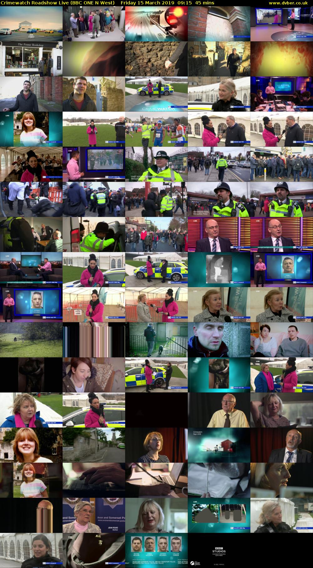Crimewatch Roadshow Live (BBC ONE N West) Friday 15 March 2019 09:15 - 10:00