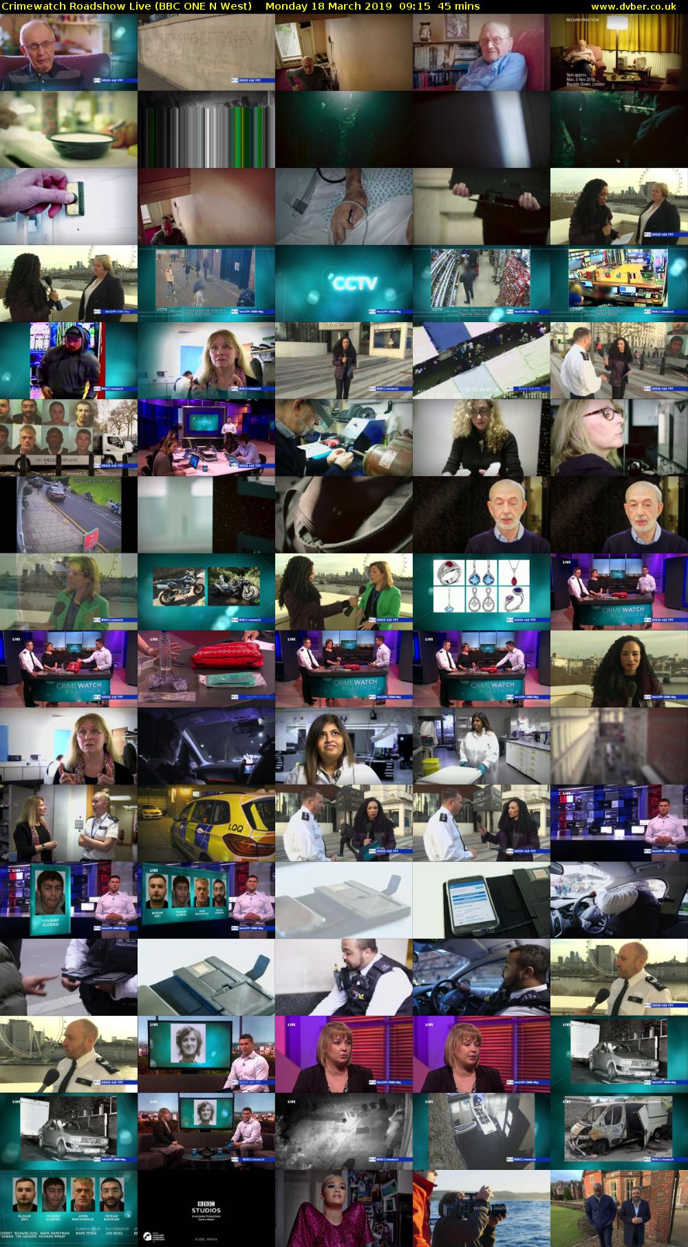 Crimewatch Roadshow Live (BBC ONE N West) Monday 18 March 2019 09:15 - 10:00