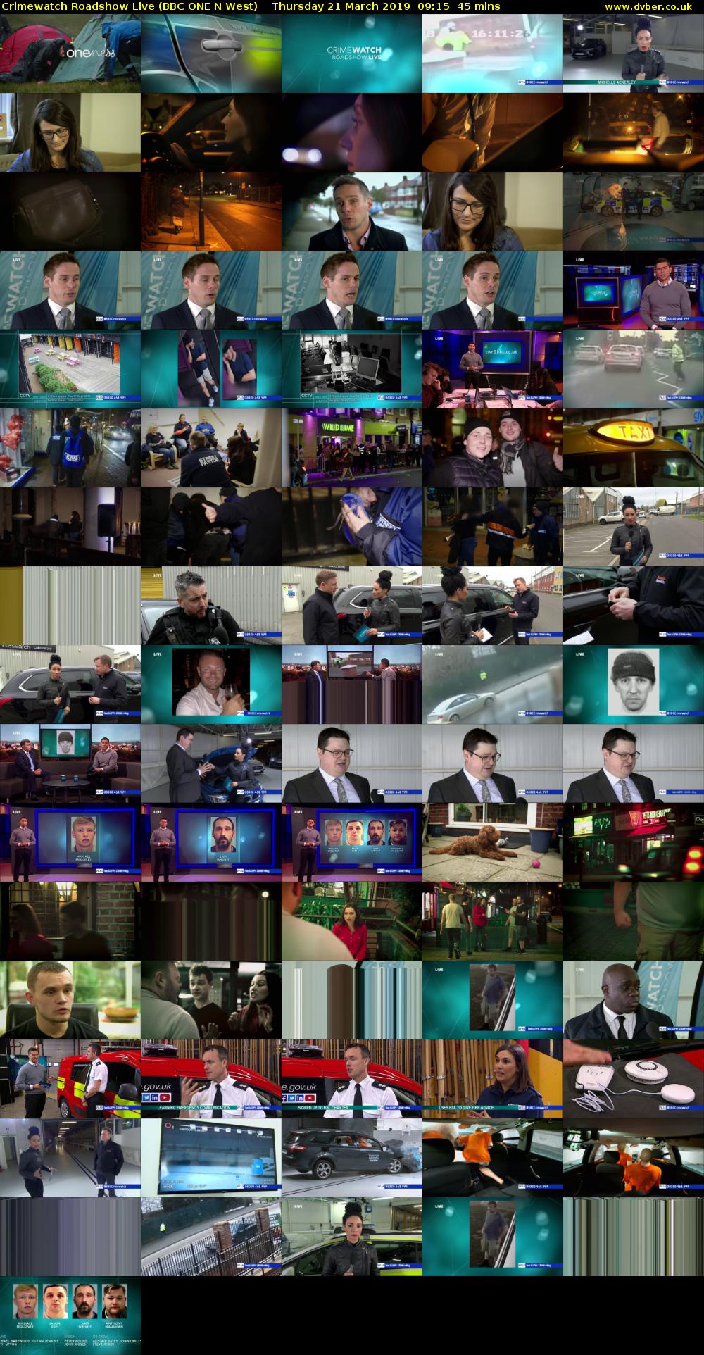 Crimewatch Roadshow Live (BBC ONE N West) Thursday 21 March 2019 09:15 - 10:00
