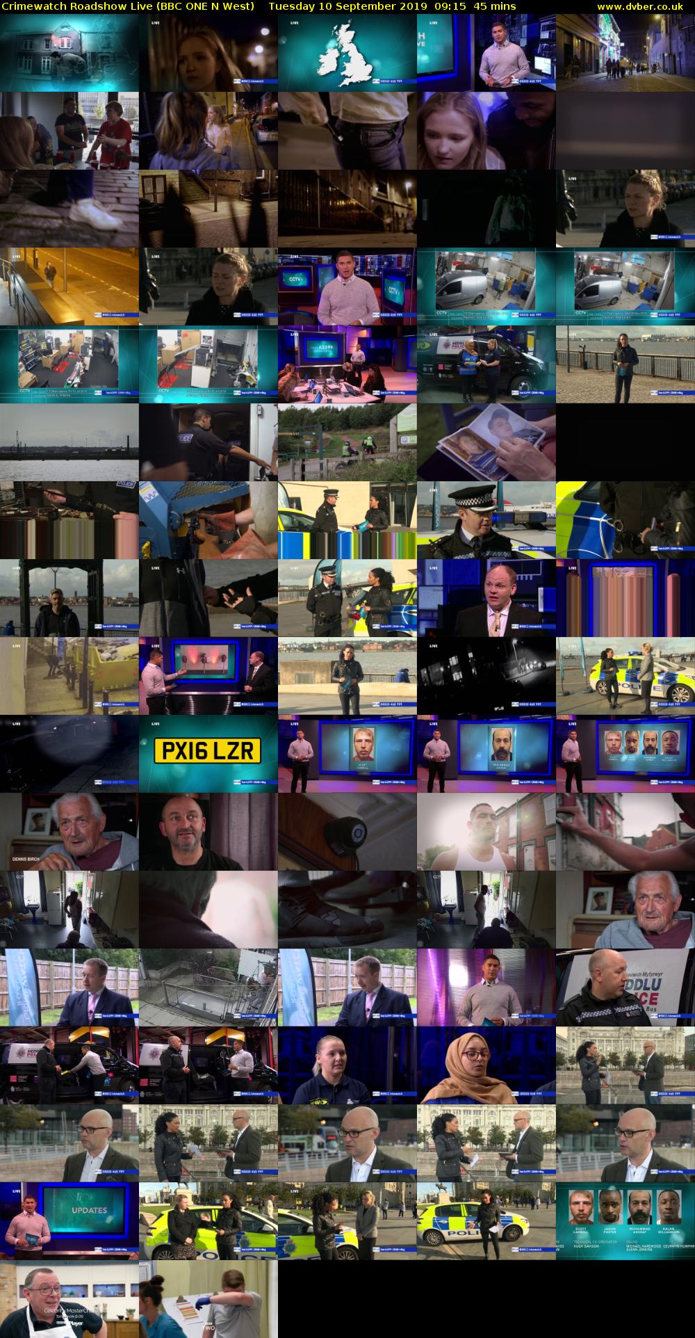 Crimewatch Roadshow Live (BBC ONE N West) Tuesday 10 September 2019 09:15 - 10:00