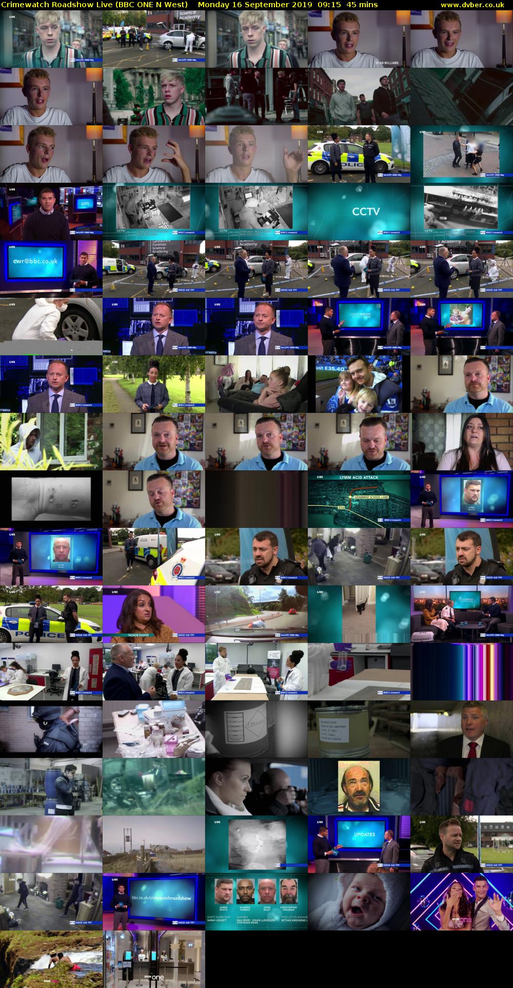 Crimewatch Roadshow Live (BBC ONE N West) Monday 16 September 2019 09:15 - 10:00