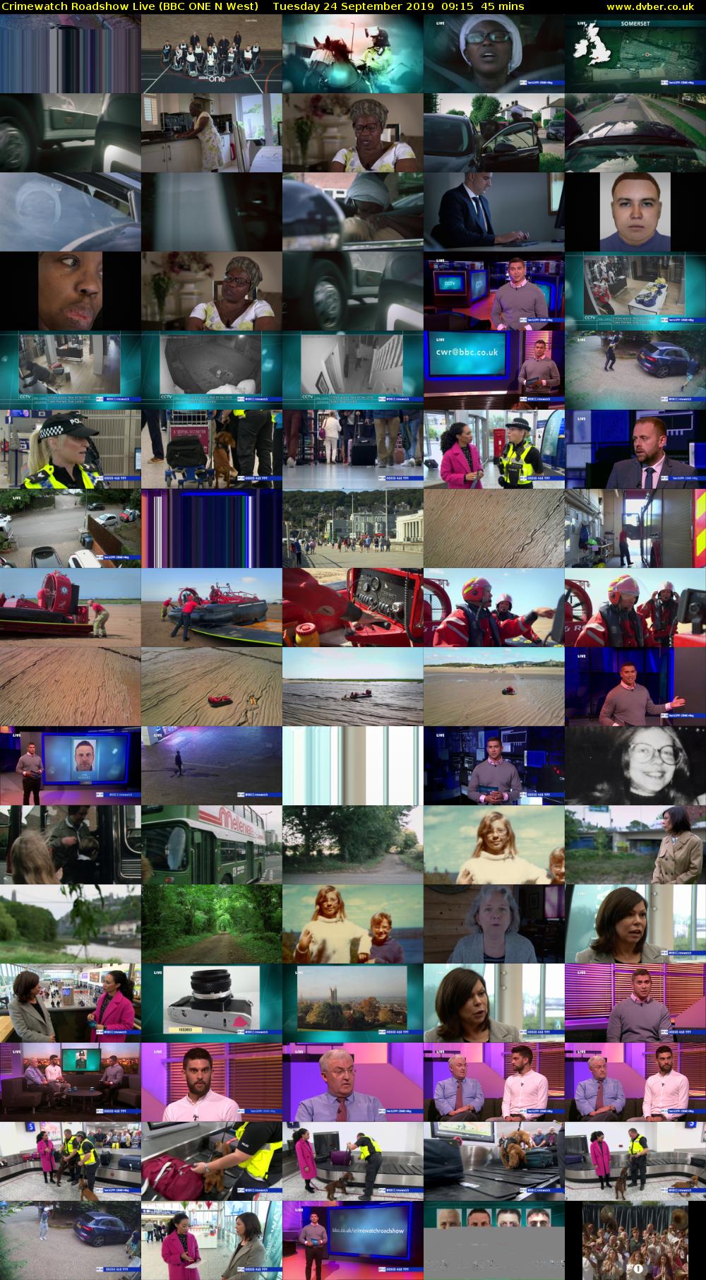 Crimewatch Roadshow Live (BBC ONE N West) Tuesday 24 September 2019 09:15 - 10:00
