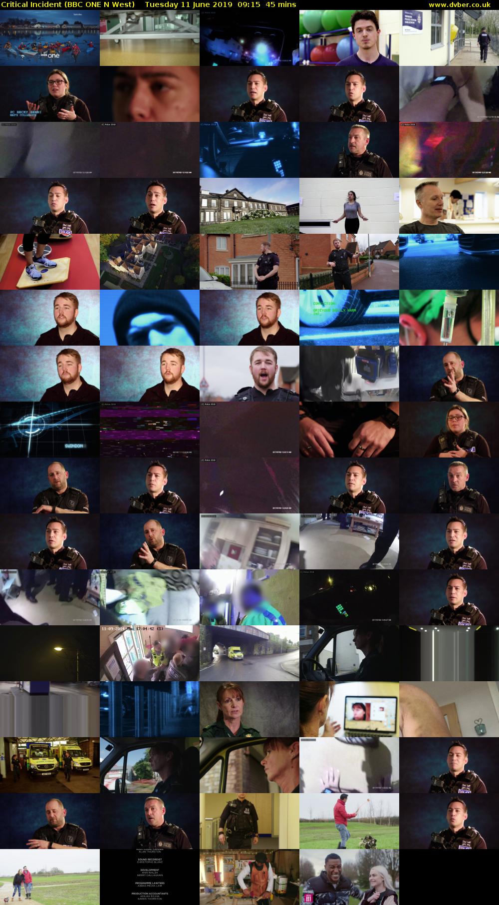 Critical Incident (BBC ONE N West) Tuesday 11 June 2019 09:15 - 10:00