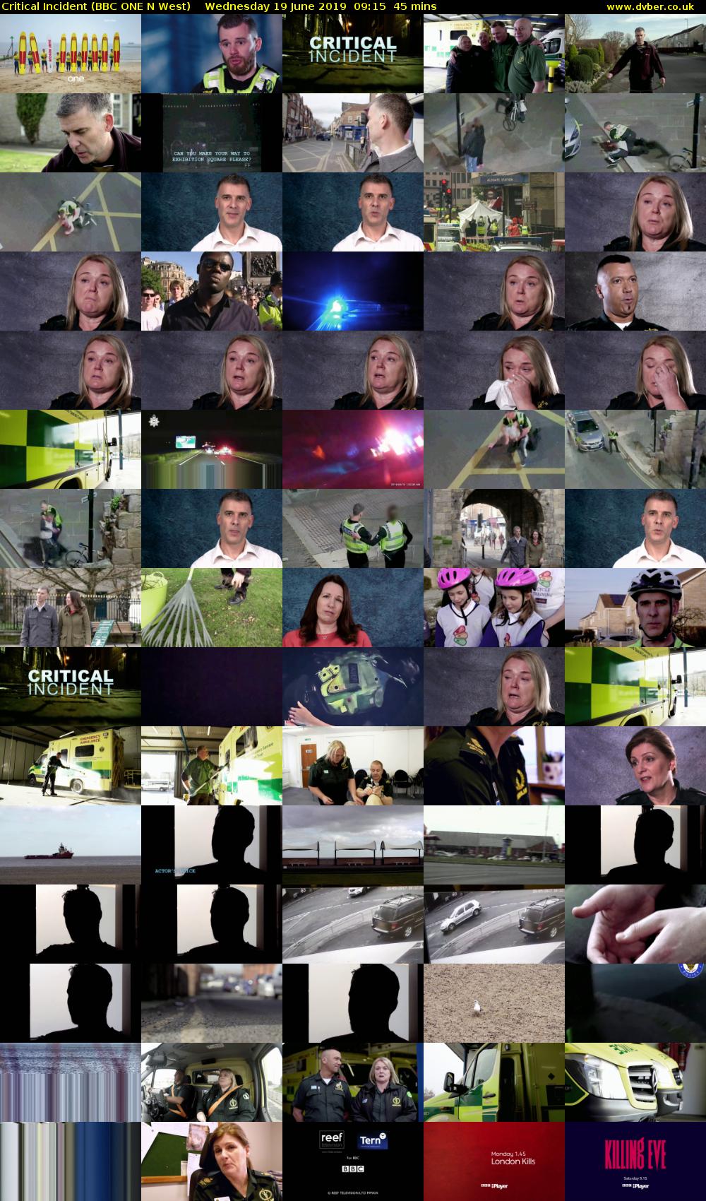 Critical Incident (BBC ONE N West) Wednesday 19 June 2019 09:15 - 10:00