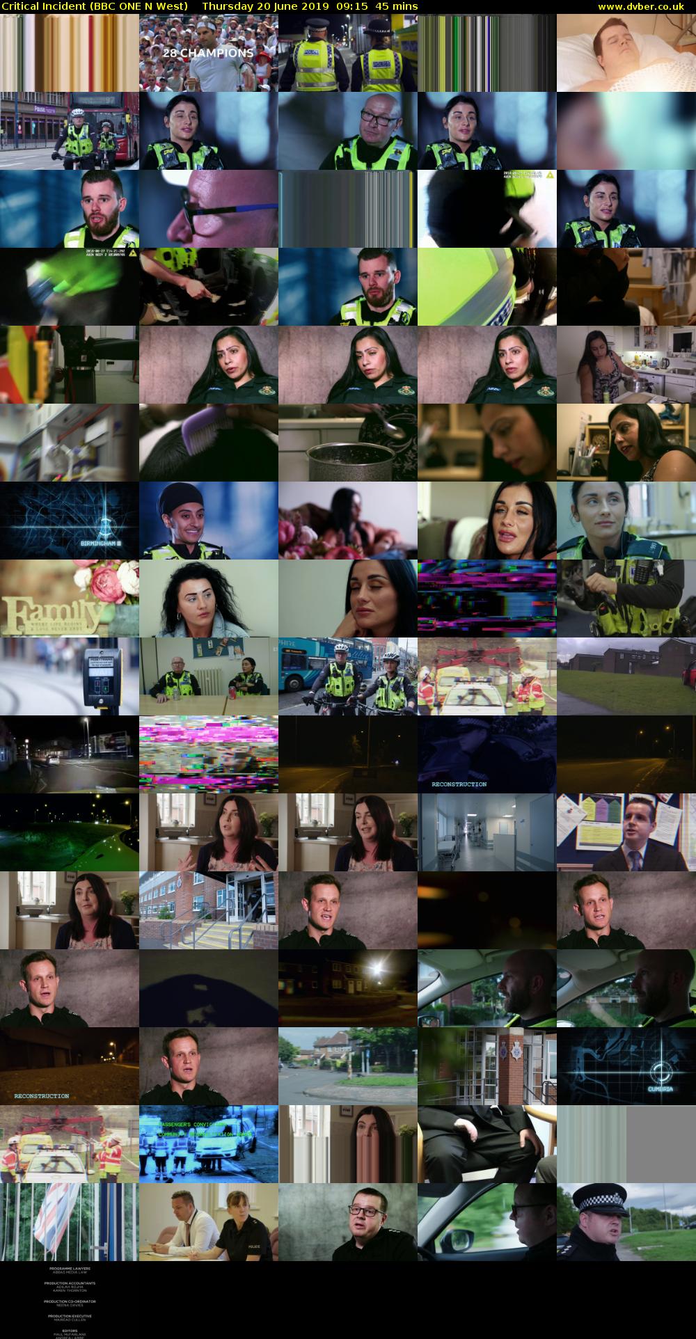 Critical Incident (BBC ONE N West) Thursday 20 June 2019 09:15 - 10:00