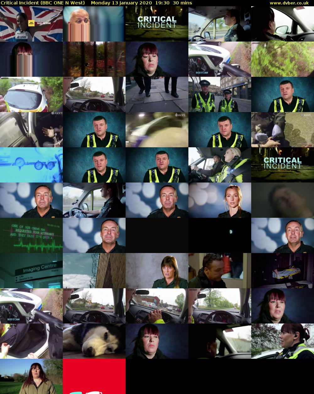 Critical Incident (BBC ONE N West) Monday 13 January 2020 19:30 - 20:00
