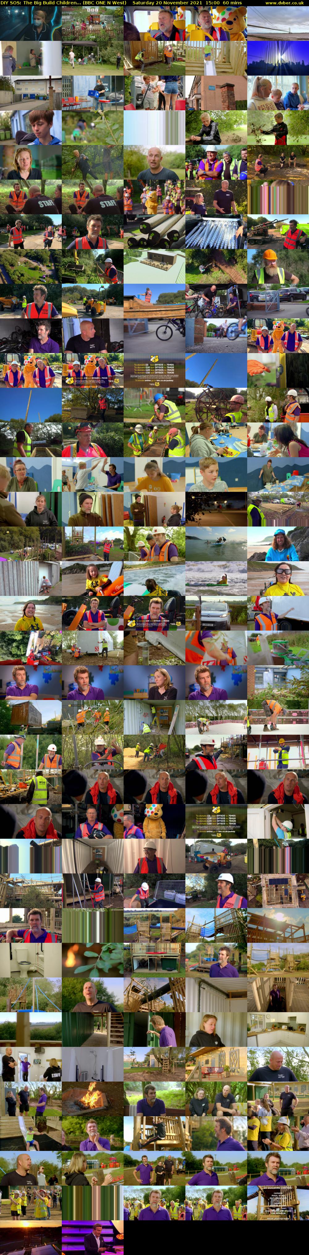 DIY SOS: The Big Build Children... (BBC ONE N West) Saturday 20 November 2021 15:00 - 16:00