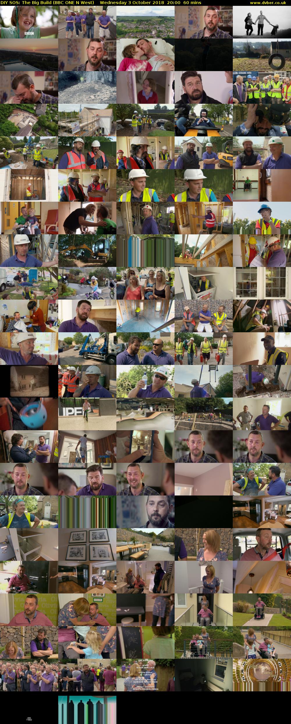 DIY SOS: The Big Build (BBC ONE N West) Wednesday 3 October 2018 20:00 - 21:00