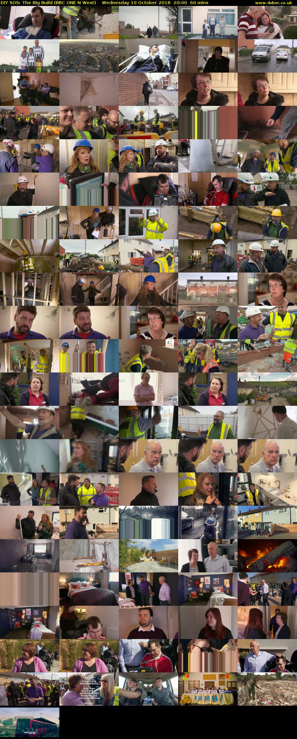 DIY SOS: The Big Build (BBC ONE N West) Wednesday 10 October 2018 20:00 - 21:00