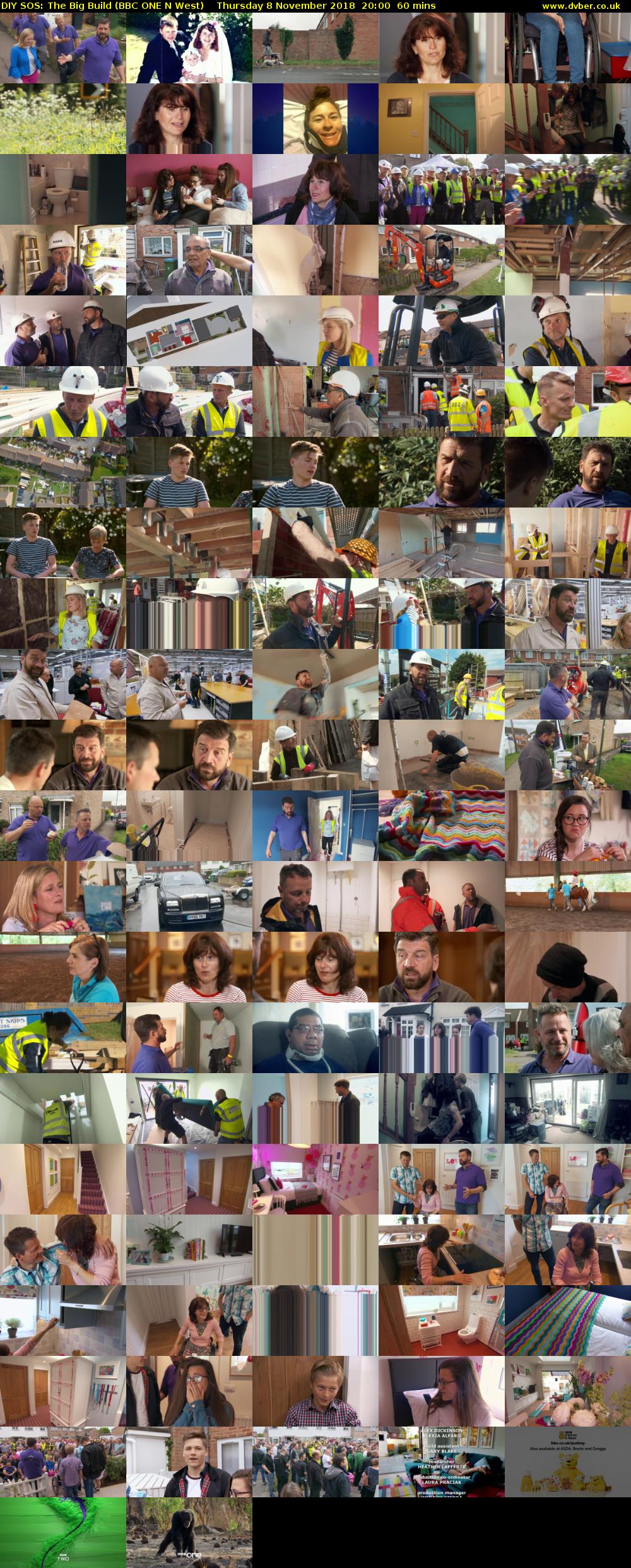 DIY SOS: The Big Build (BBC ONE N West) Thursday 8 November 2018 20:00 - 21:00