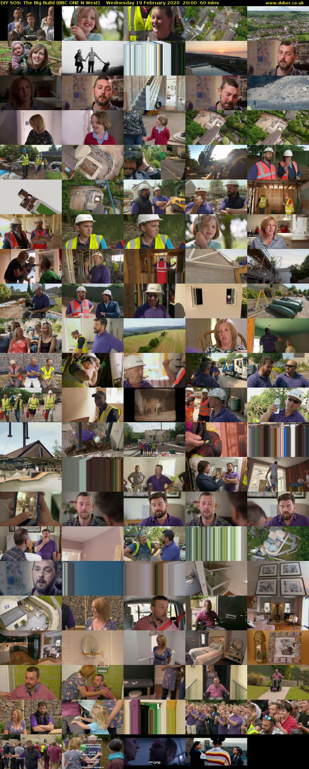 DIY SOS: The Big Build (BBC ONE N West) Wednesday 19 February 2020 20:00 - 21:00