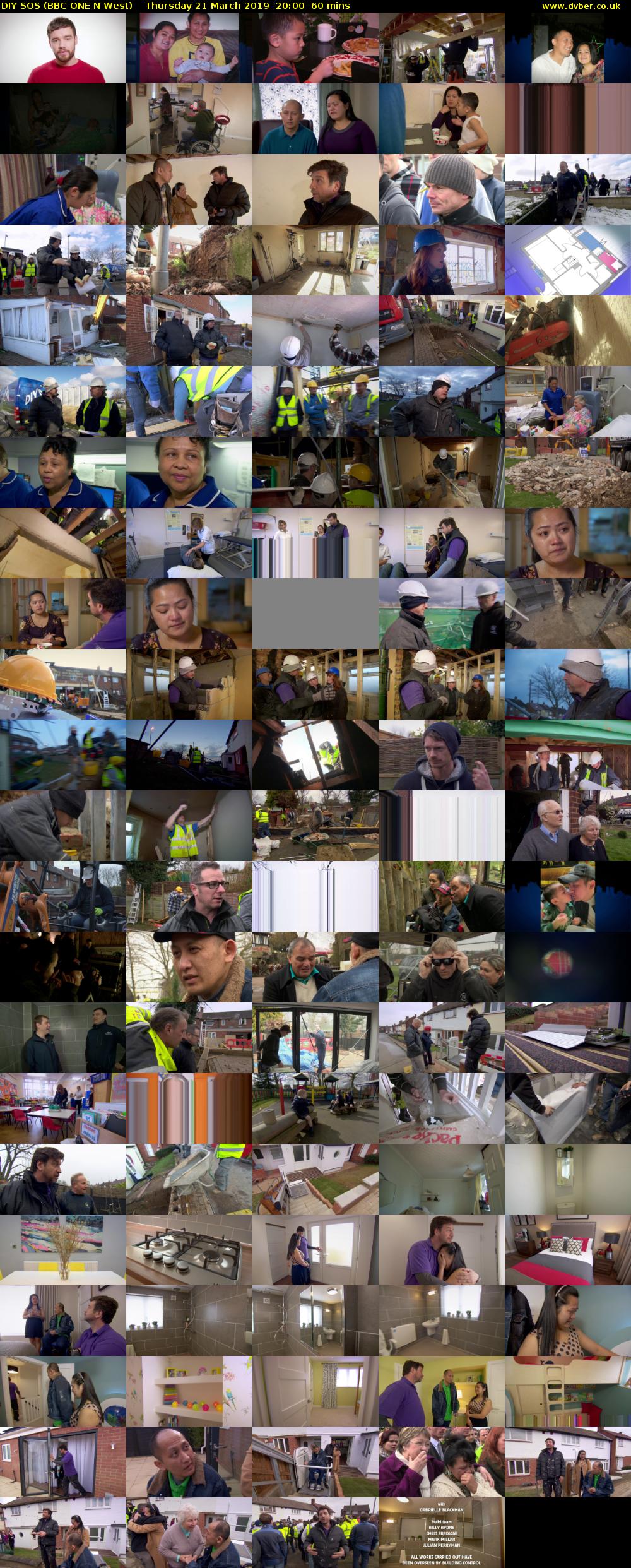 DIY SOS (BBC ONE N West) Thursday 21 March 2019 20:00 - 21:00