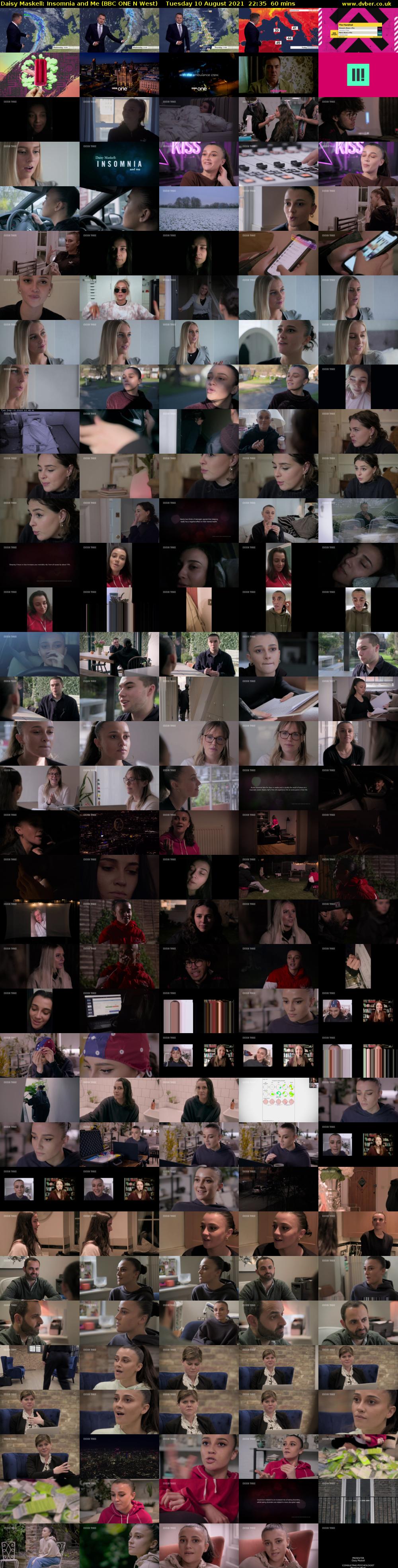 Daisy Maskell: Insomnia and Me (BBC ONE N West) Tuesday 10 August 2021 22:35 - 23:35