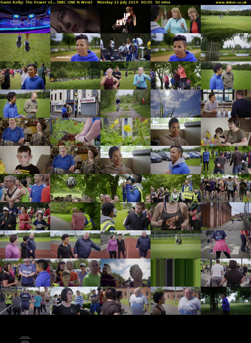 Dame Kelly: The Power of... (BBC ONE N West) Monday 22 July 2019 00:05 - 00:35