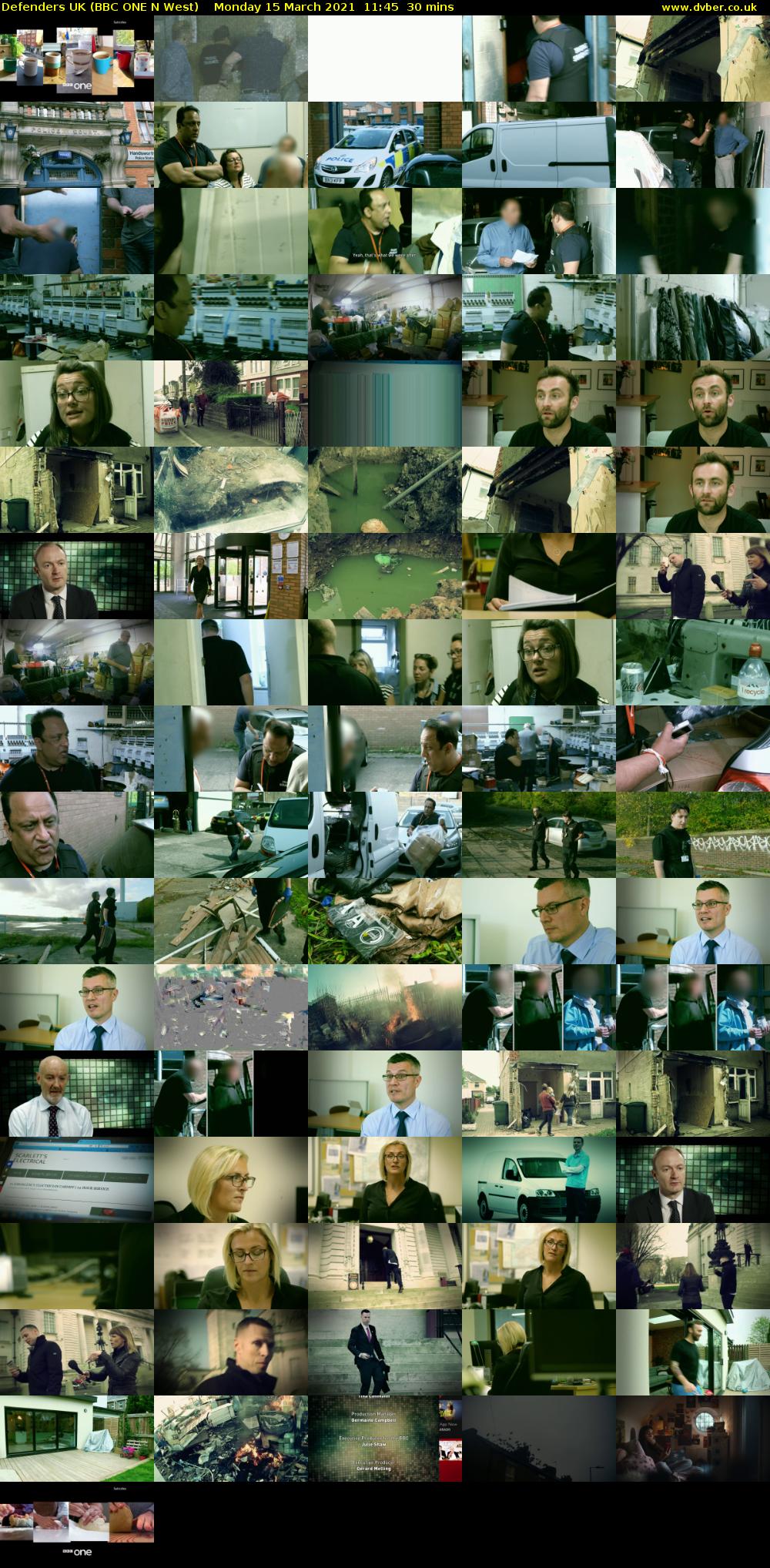Defenders UK (BBC ONE N West) Monday 15 March 2021 11:45 - 12:15