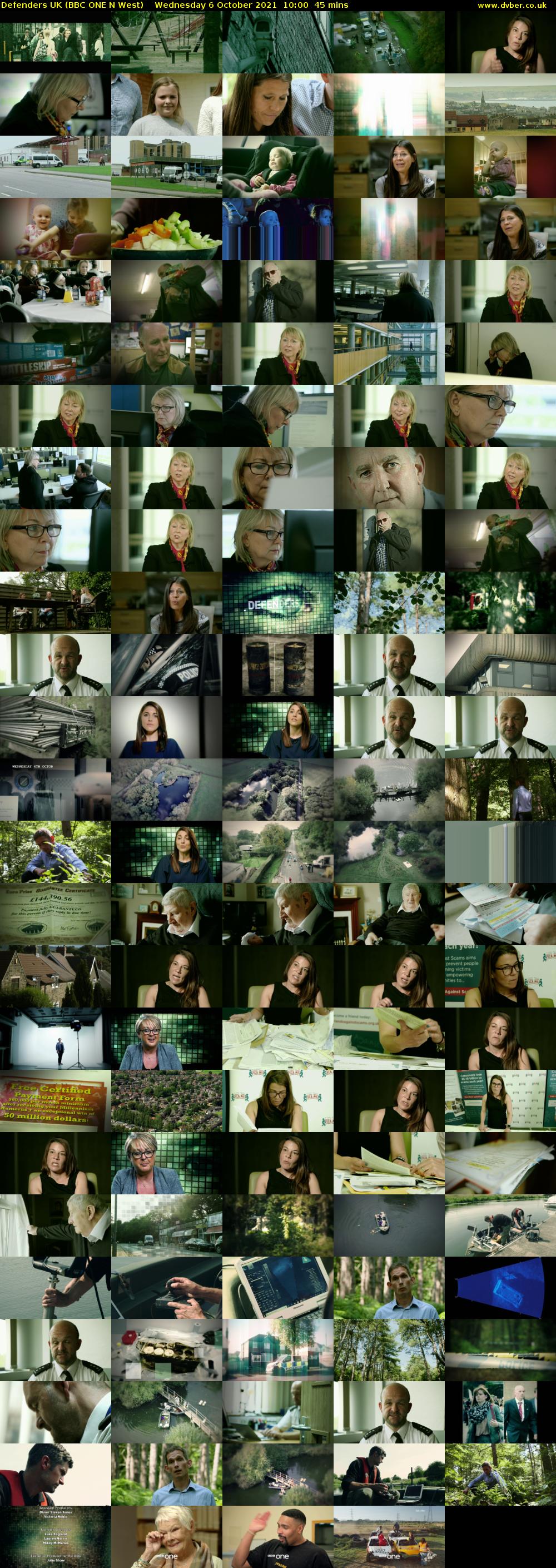 Defenders UK (BBC ONE N West) Wednesday 6 October 2021 10:00 - 10:45