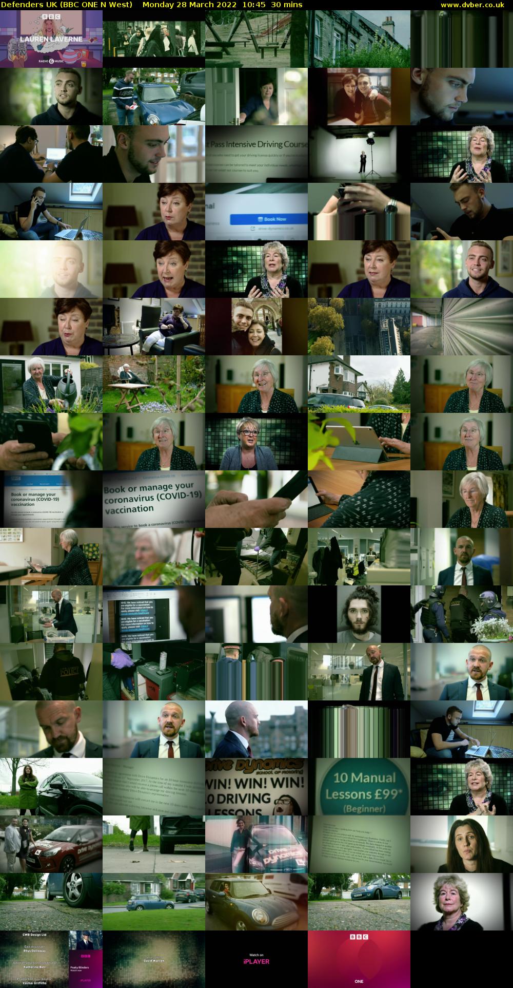 Defenders UK (BBC ONE N West) Monday 28 March 2022 10:45 - 11:15