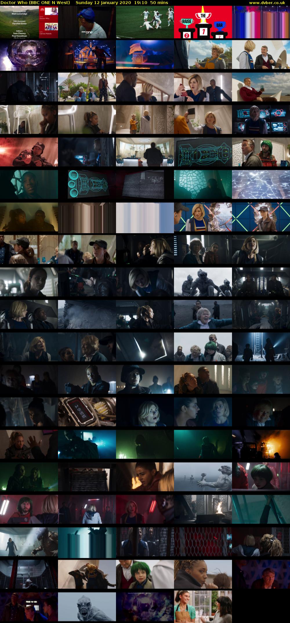 Doctor Who (BBC ONE N West) Sunday 12 January 2020 19:10 - 20:00