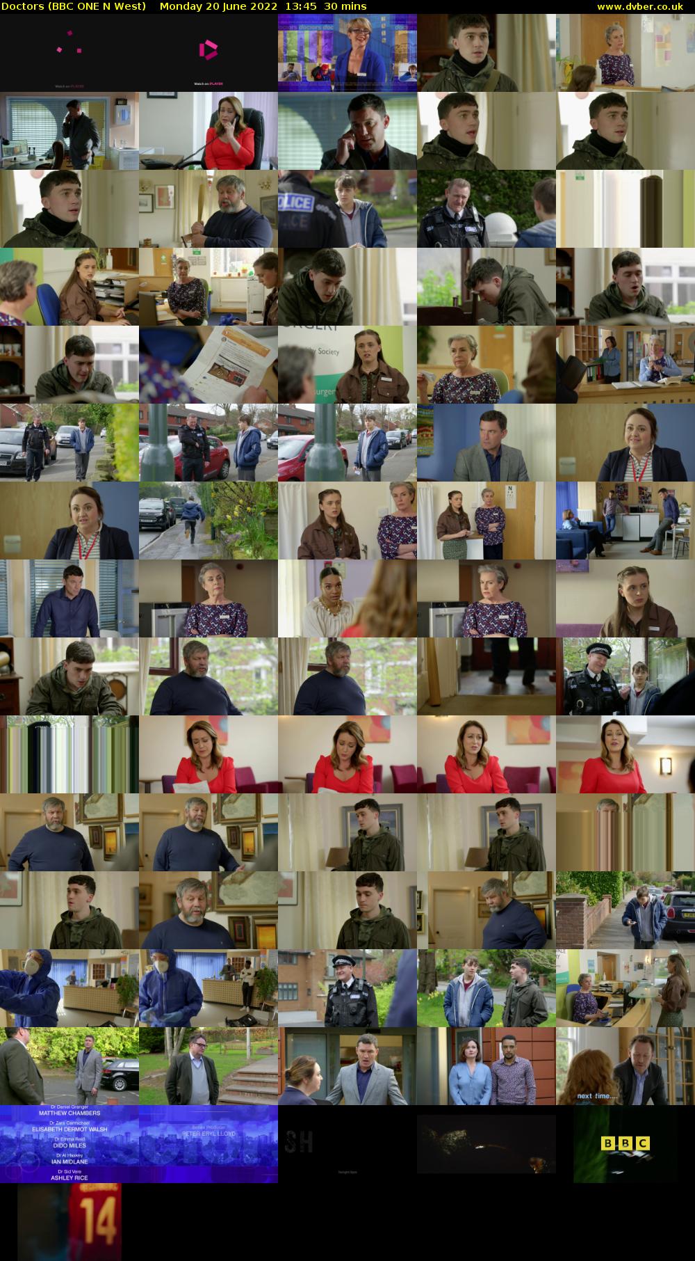 Doctors (BBC ONE N West) Monday 20 June 2022 13:45 - 14:15