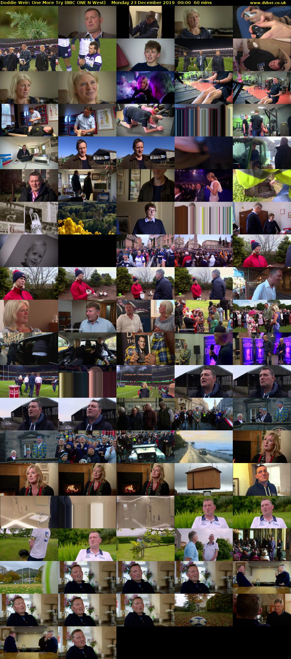 Doddie Weir: One More Try (BBC ONE N West) Monday 23 December 2019 00:00 - 01:00