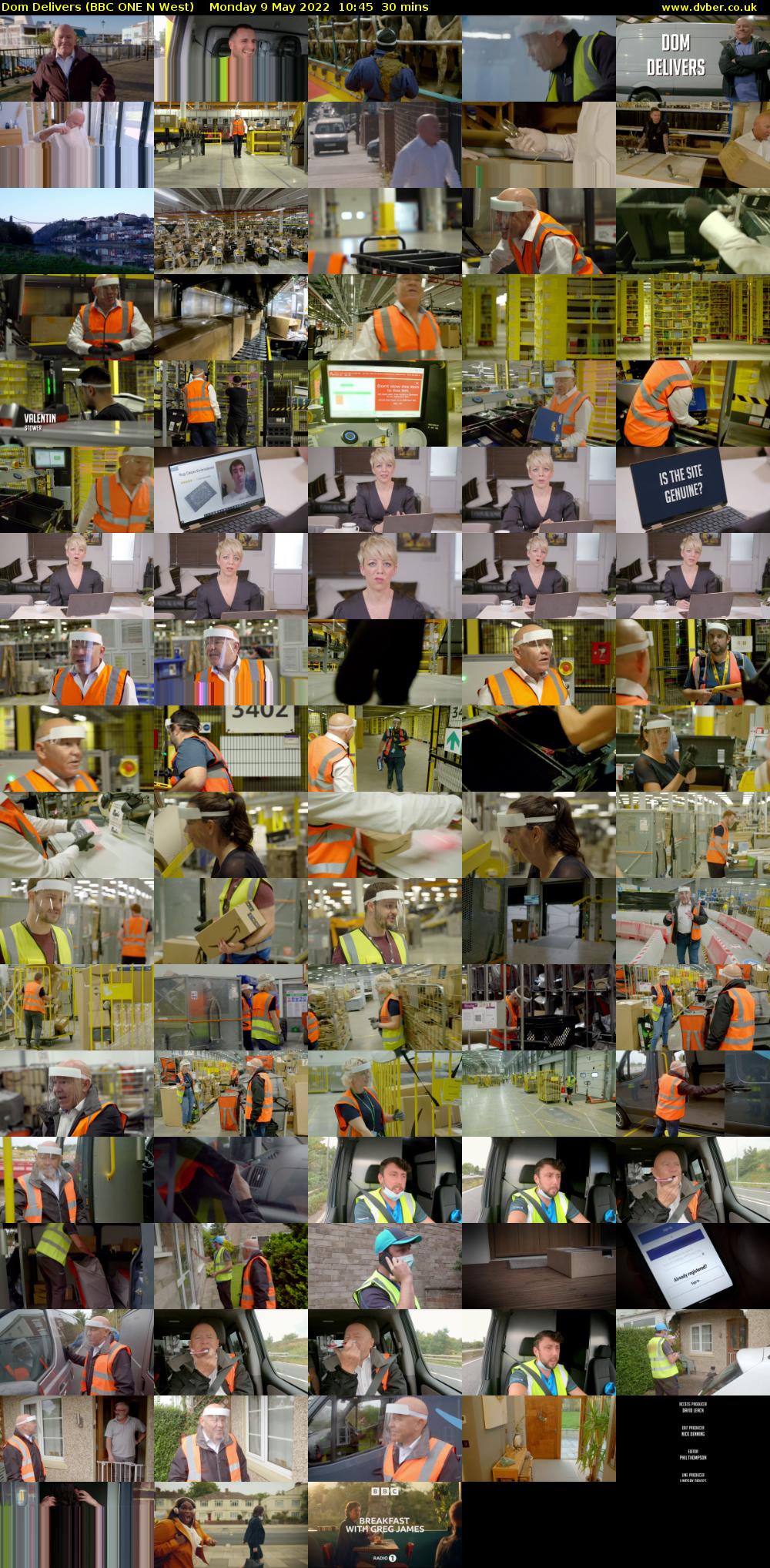 Dom Delivers (BBC ONE N West) Monday 9 May 2022 10:45 - 11:15