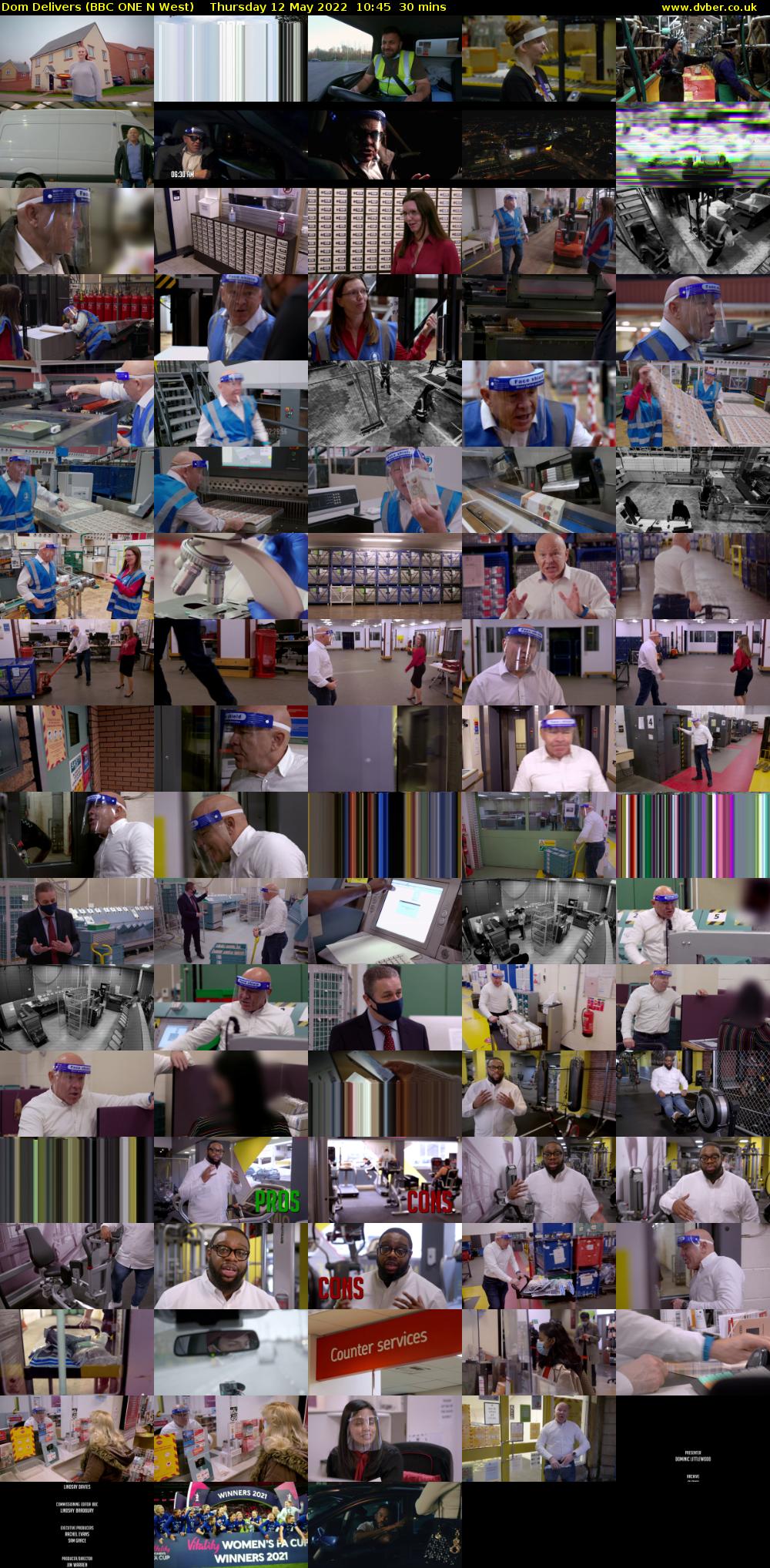 Dom Delivers (BBC ONE N West) Thursday 12 May 2022 10:45 - 11:15