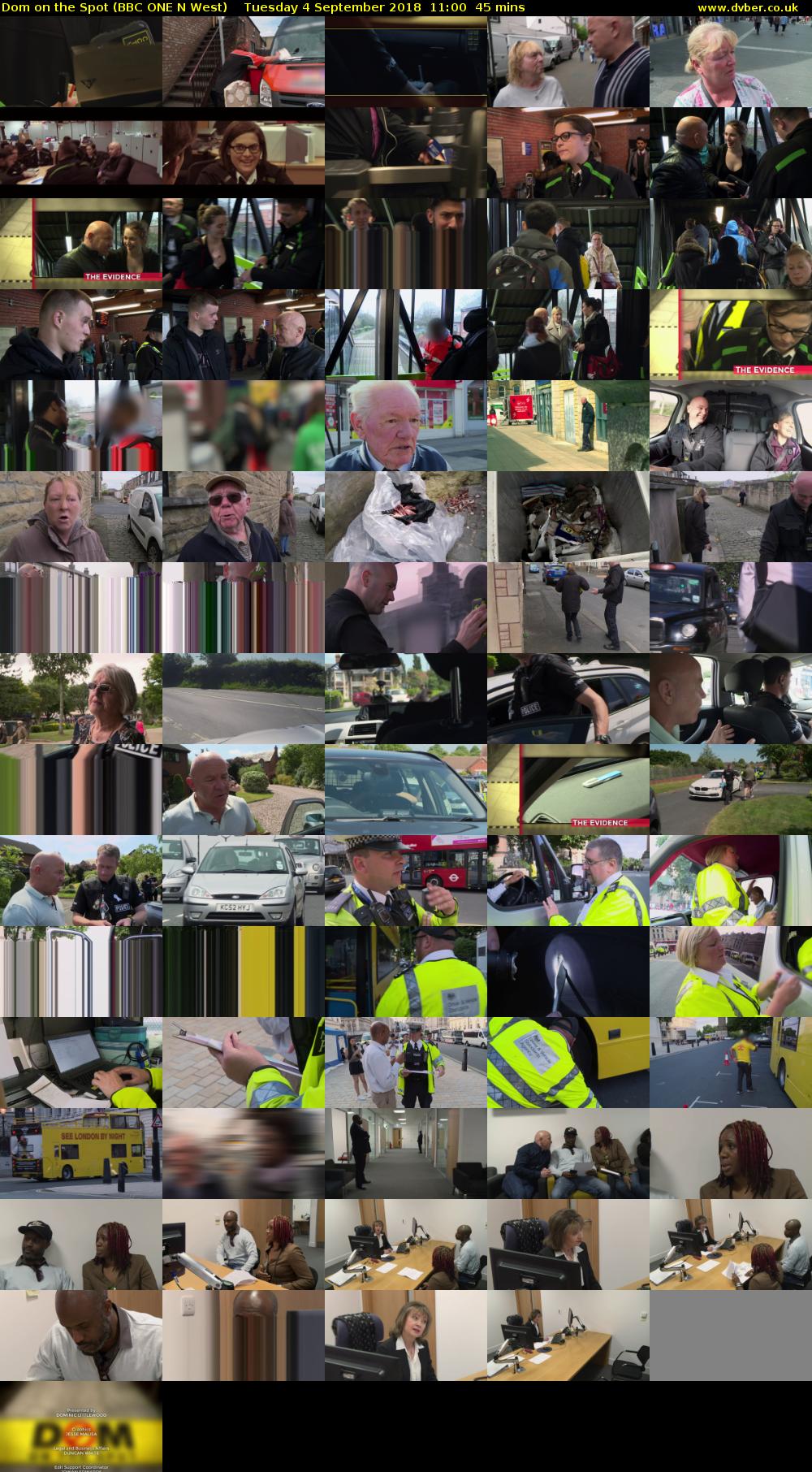 Dom on the Spot (BBC ONE N West) Tuesday 4 September 2018 11:00 - 11:45