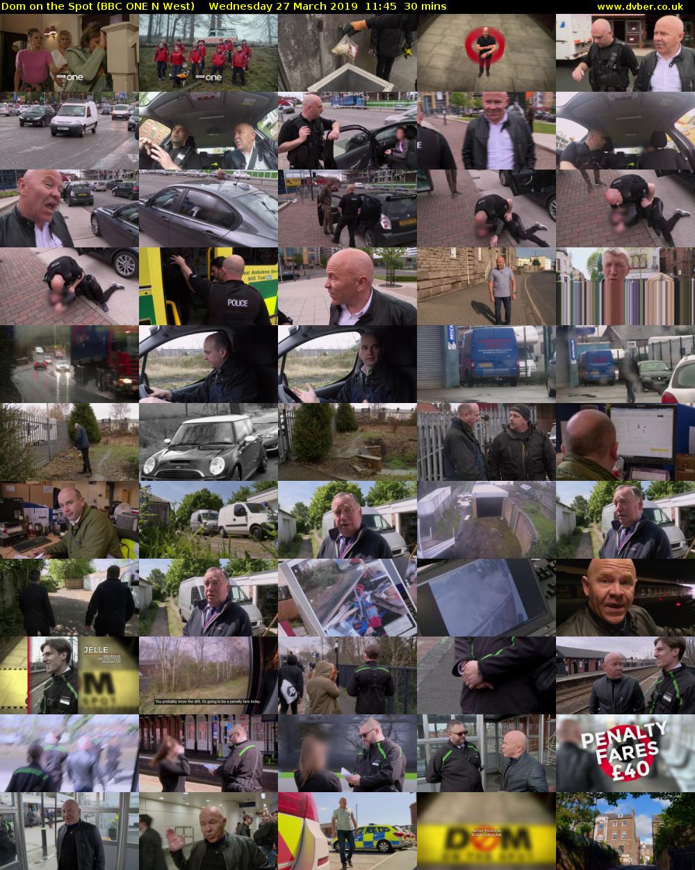 Dom on the Spot (BBC ONE N West) Wednesday 27 March 2019 11:45 - 12:15