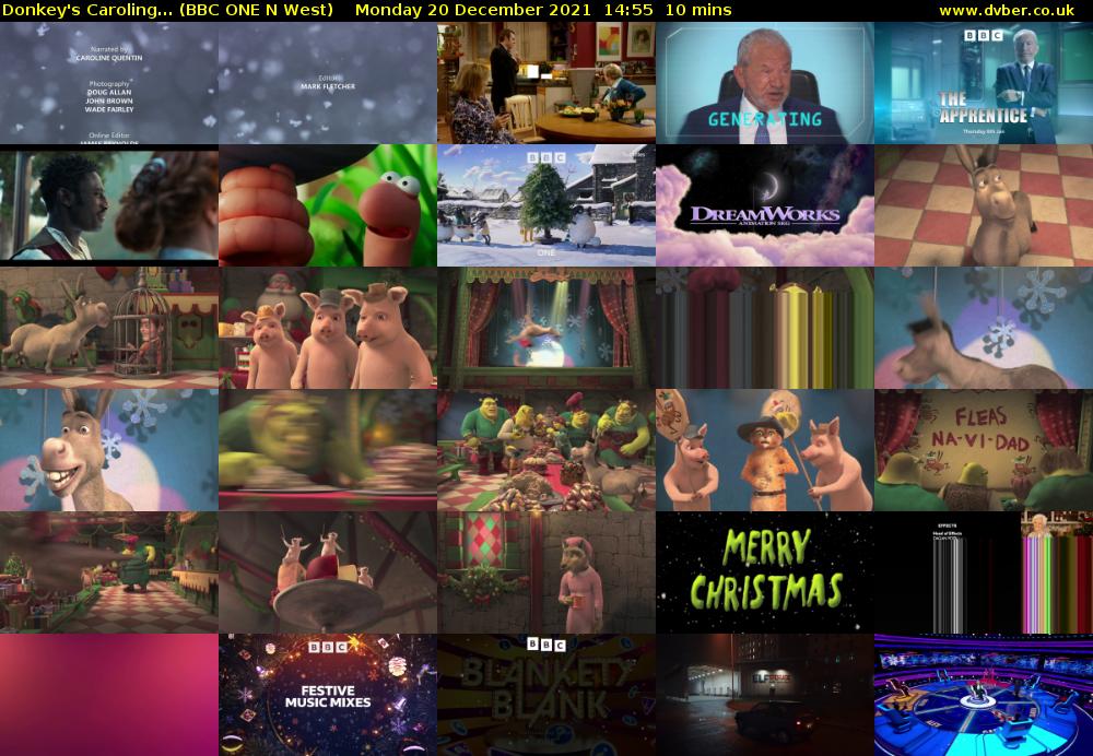 Donkey's Caroling... (BBC ONE N West) Monday 20 December 2021 14:55 - 15:05