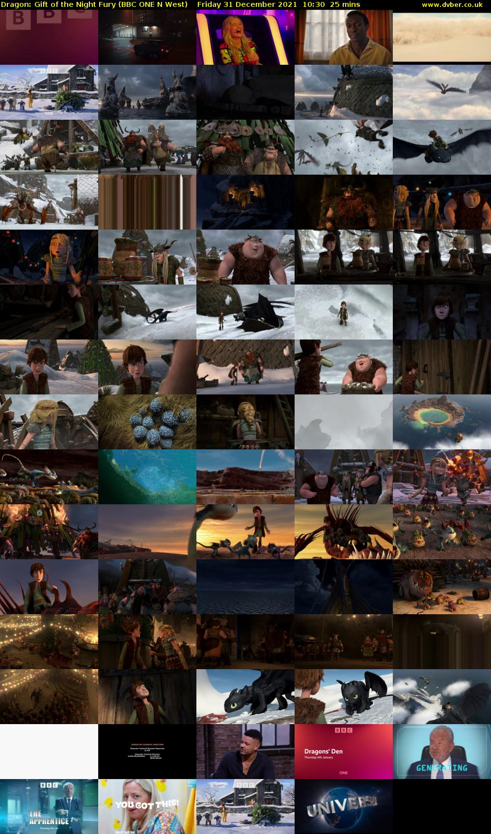 Dragon: Gift of the Night Fury (BBC ONE N West) Friday 31 December 2021 10:30 - 10:55