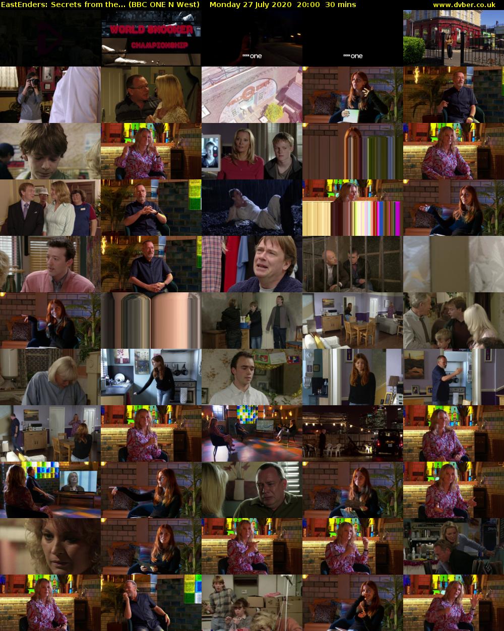 EastEnders: Secrets from the... (BBC ONE N West) Monday 27 July 2020 20:00 - 20:30