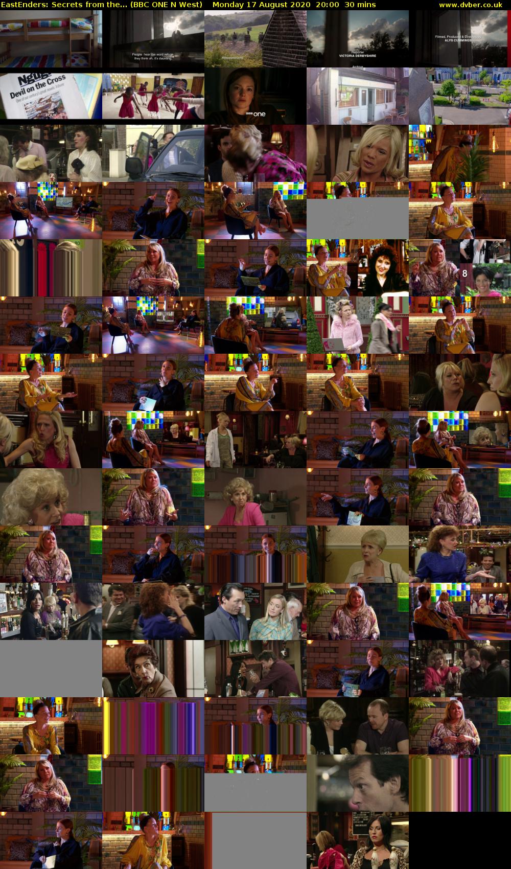 EastEnders: Secrets from the... (BBC ONE N West) Monday 17 August 2020 20:00 - 20:30