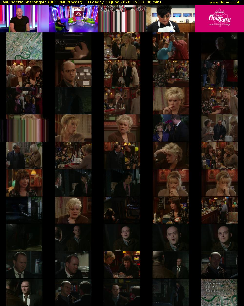 EastEnders: Sharongate (BBC ONE N West) Tuesday 30 June 2020 19:30 - 20:00